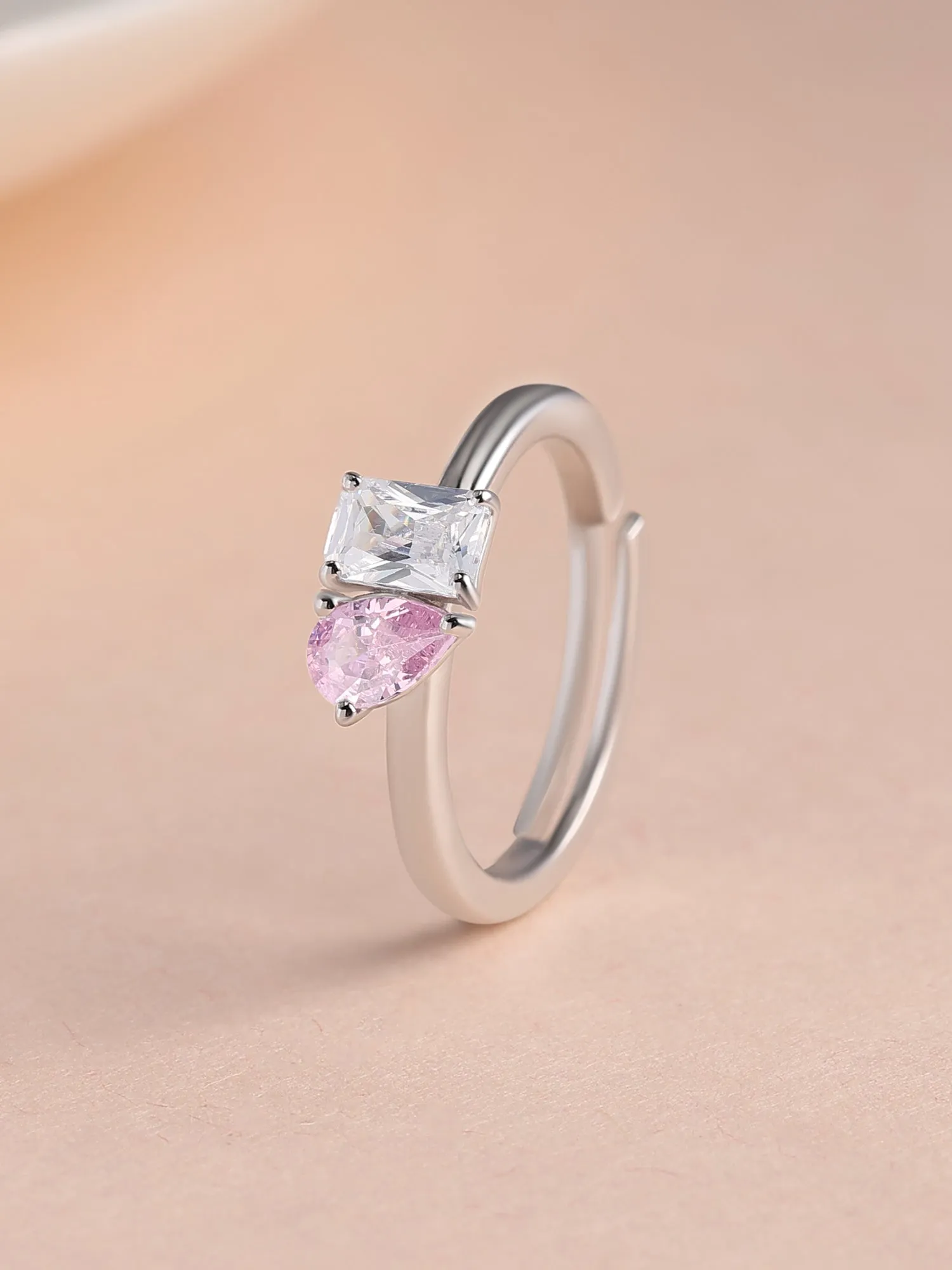 Toi Et Moi Blush Pink Valentine Ring