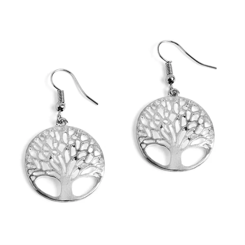 Tree of Life - Silver Dangle Earrings