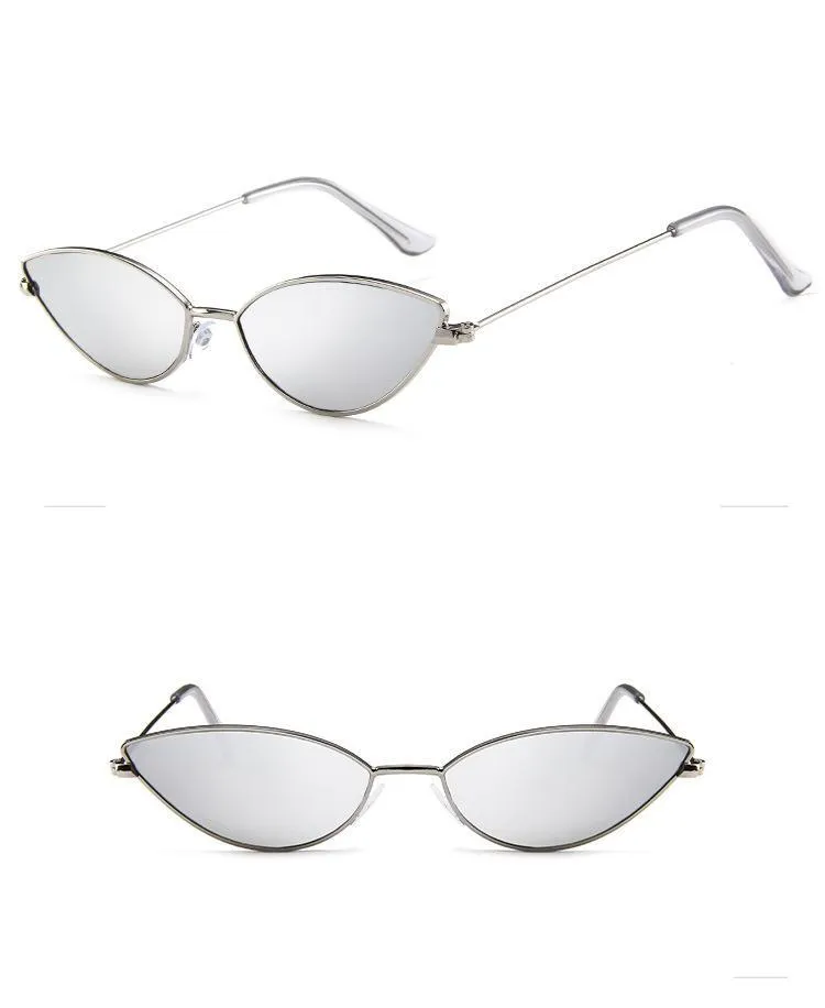 Trendy Girls Retro 70's Metal Frame Cat Eye Sun Glasses