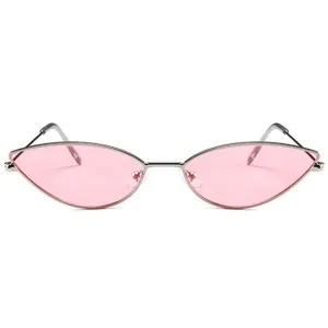 Trendy Girls Retro 70's Metal Frame Cat Eye Sun Glasses