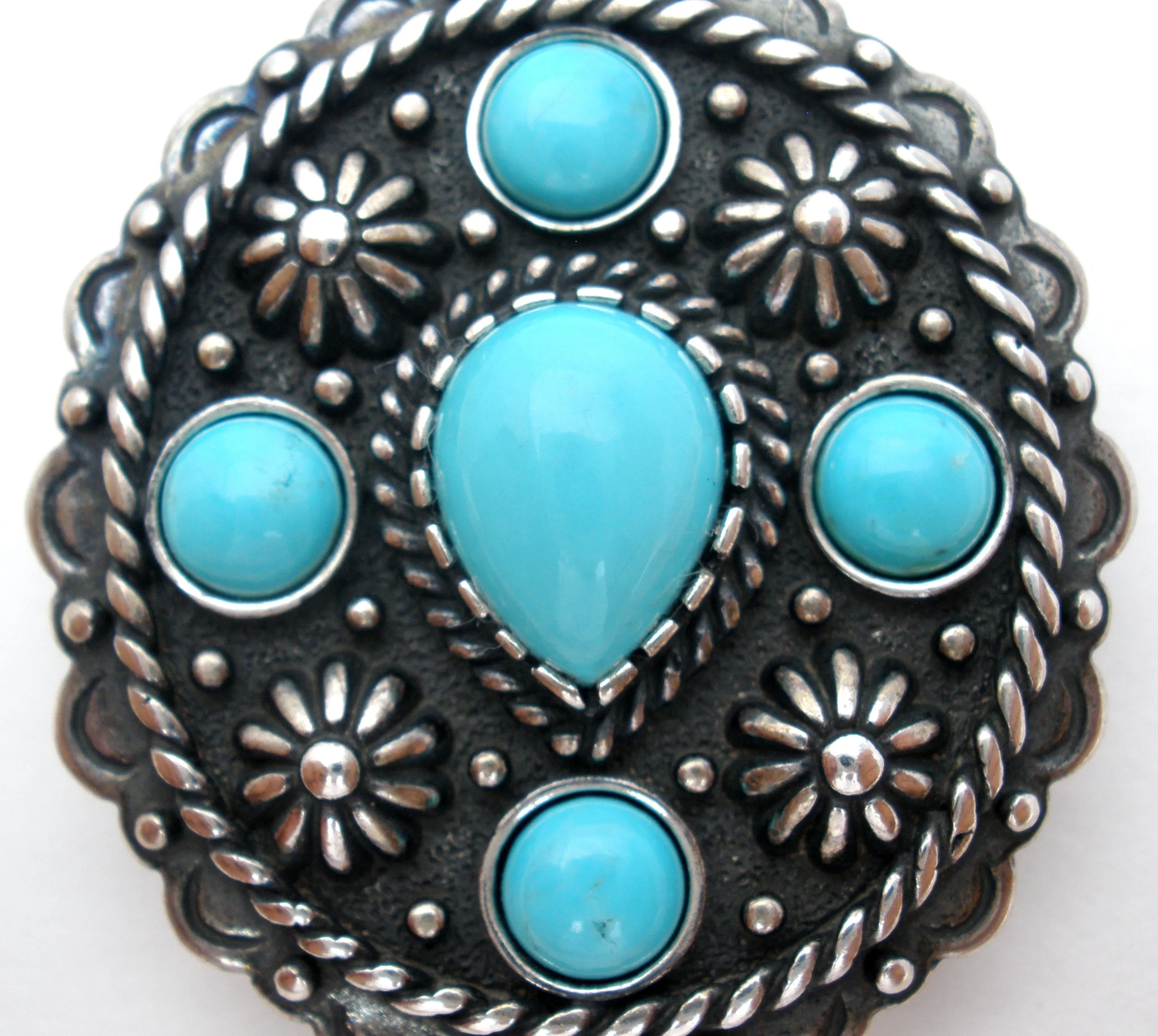 Turquoise Sterling Silver Slide Pendant