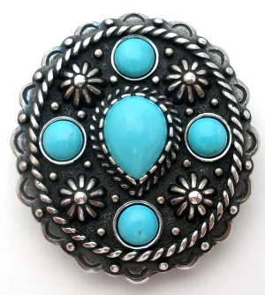 Turquoise Sterling Silver Slide Pendant