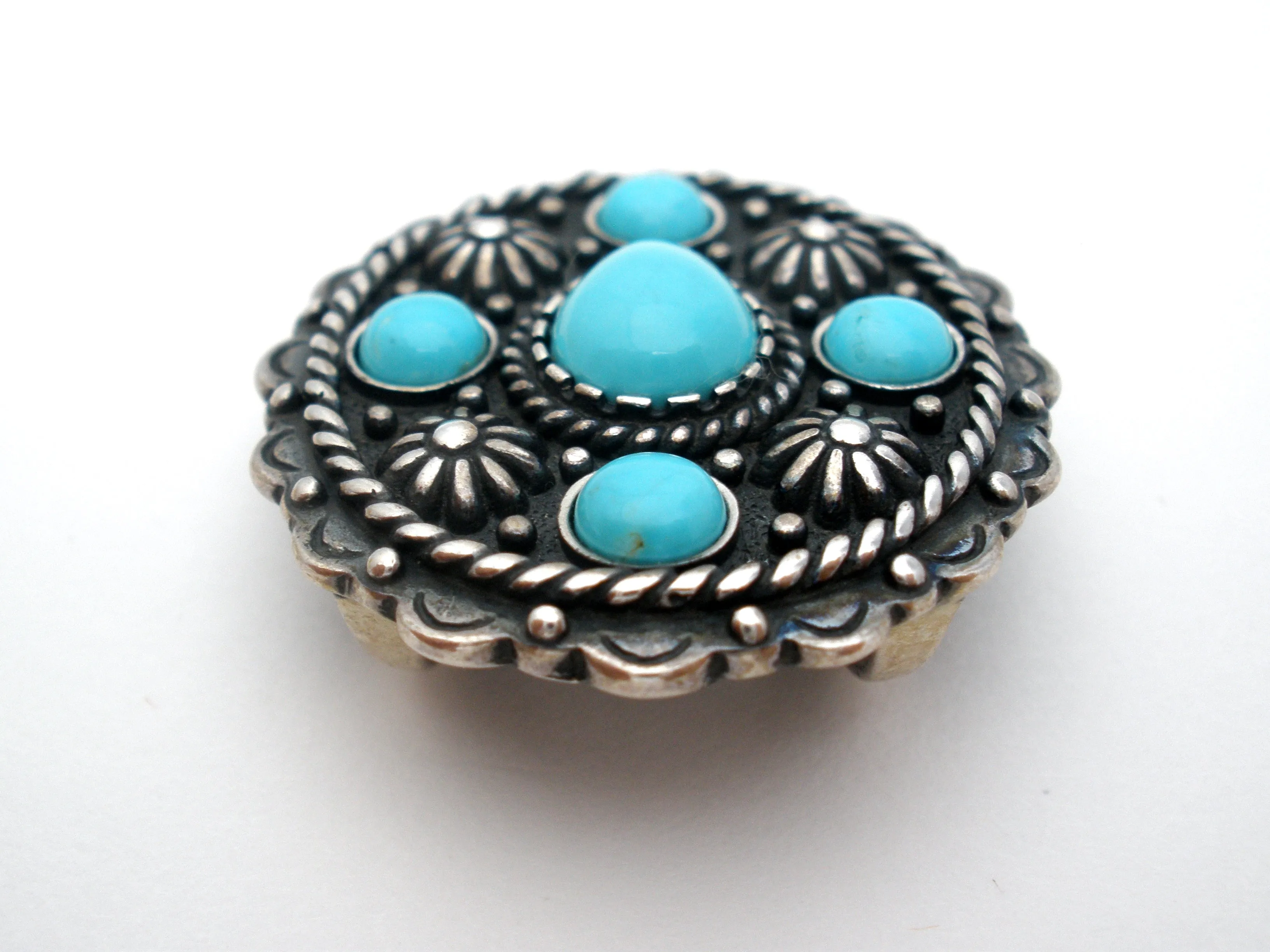 Turquoise Sterling Silver Slide Pendant