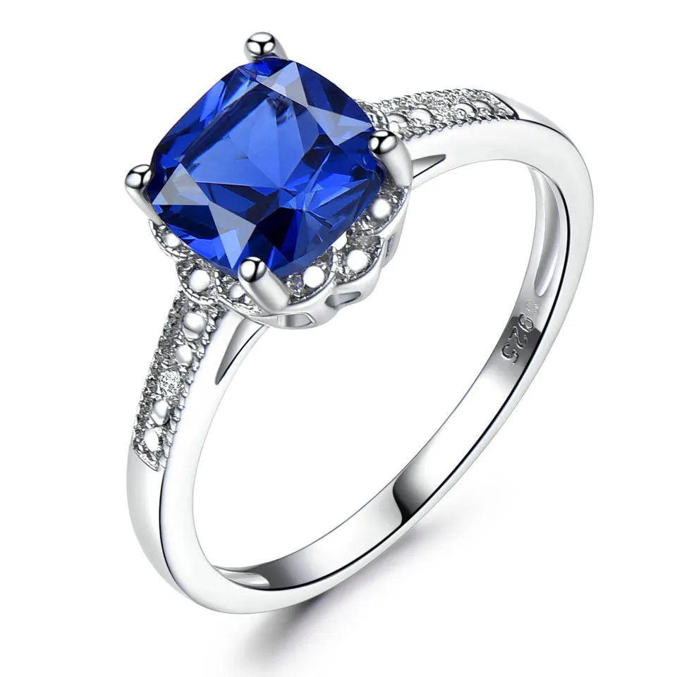 UMCHO  Women's Sterling Silver & Tanzanite Gemstone Ring