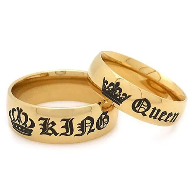 Unisex Gothic Punk Rock Couple Rings