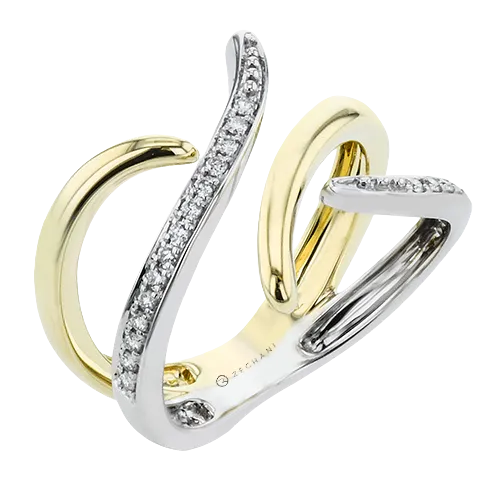 ZR2200 Right Hand Ring in 14k Gold with Diamonds